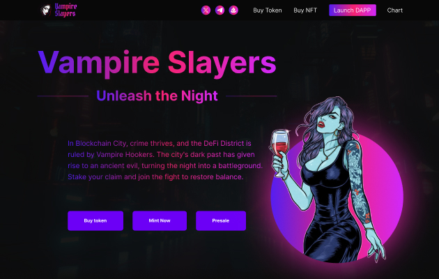 Vampire $SLAY NFT marketplace UI designed by Web3 UI/UX